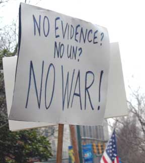 No evidence?  No war!