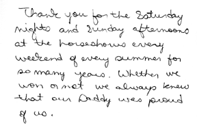 Saturdays at the horse shows...